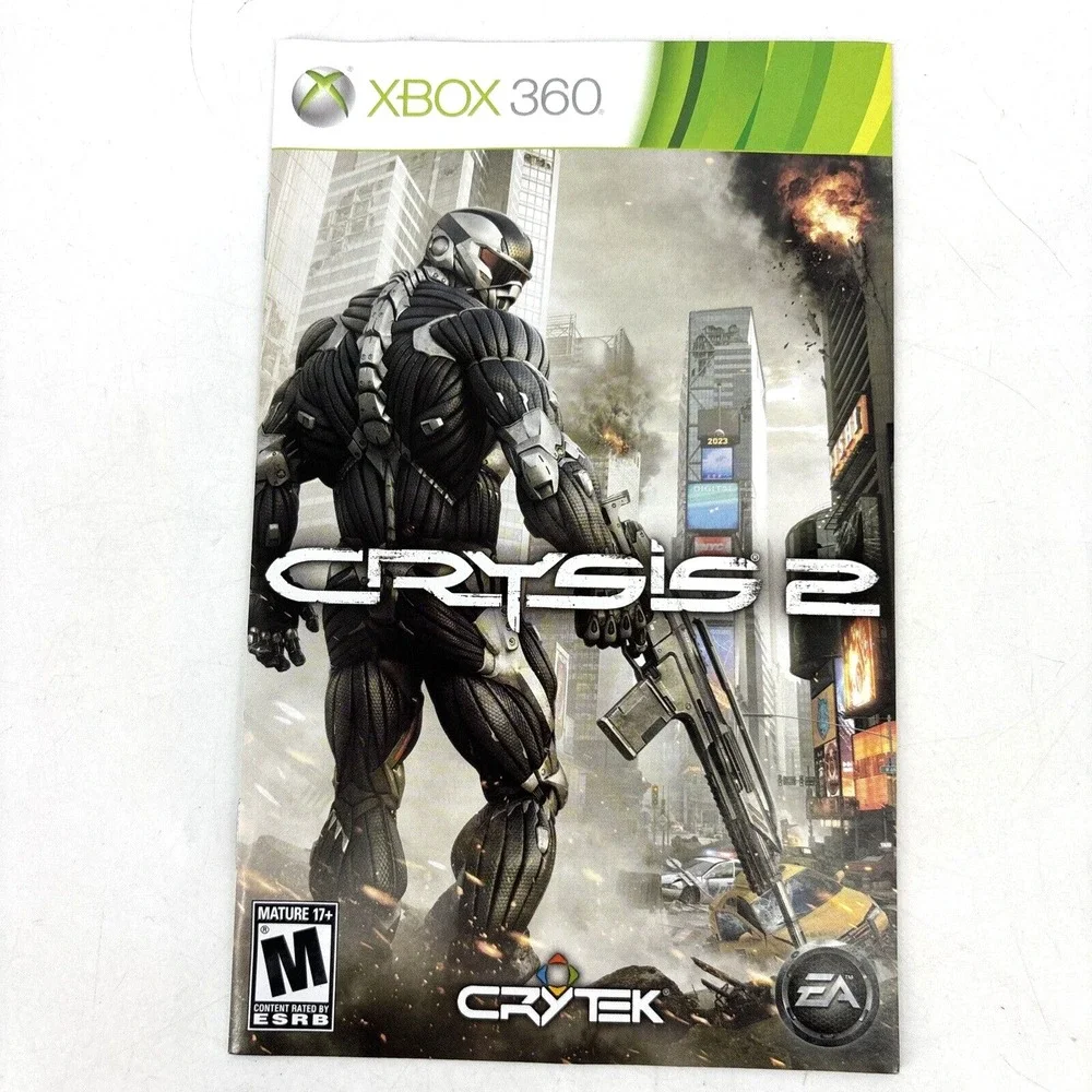 Crysis 2 (Microsoft‎ Xbox 360, 2011) Complete w Manual